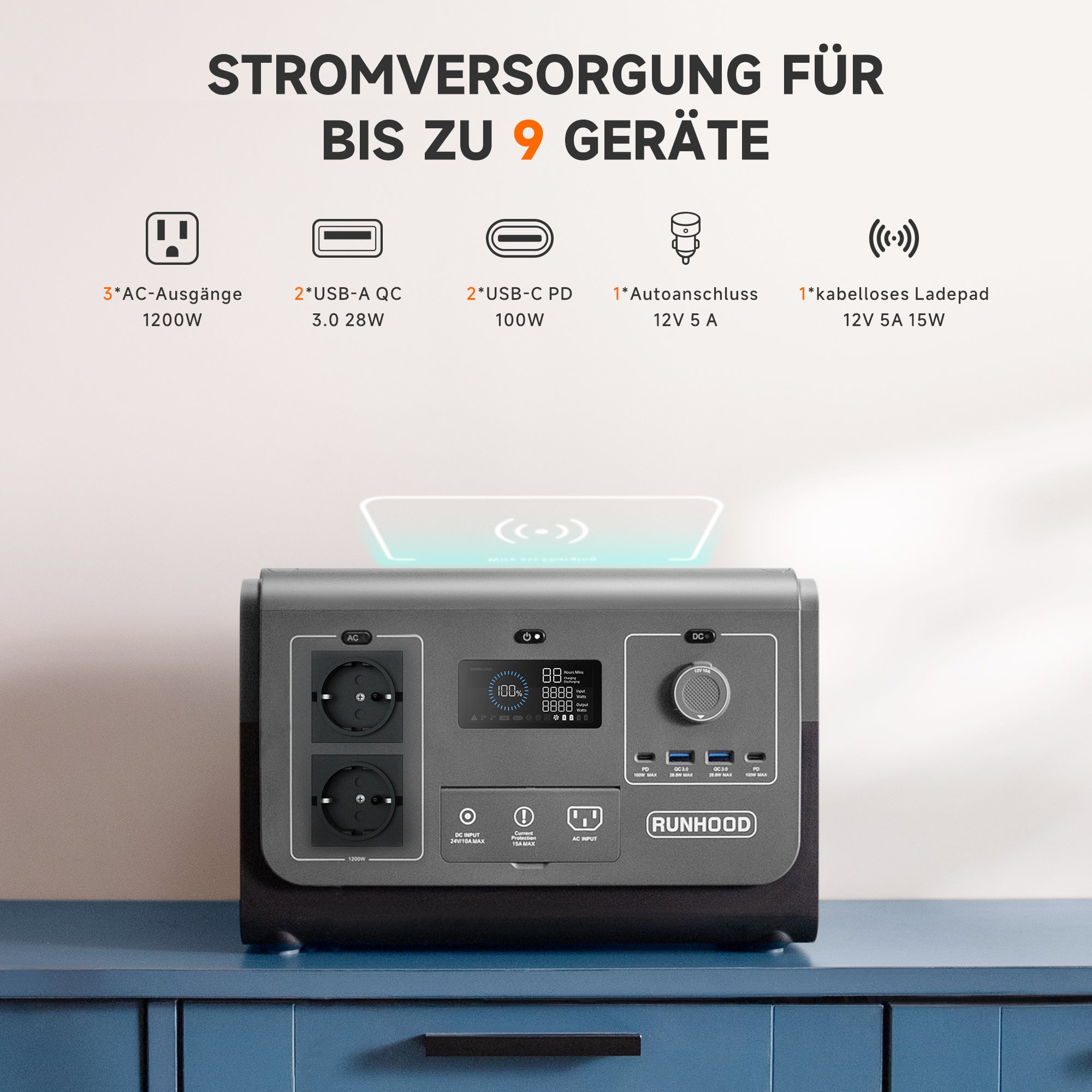 RUNHOOD 1200W Host-Engine 1200 (ohne Batterie) HE1200